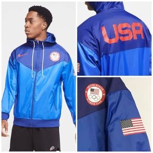NWT men's small nike NSW windrunner Jacket 2020 Team USA Olympic Blue CK5813 455